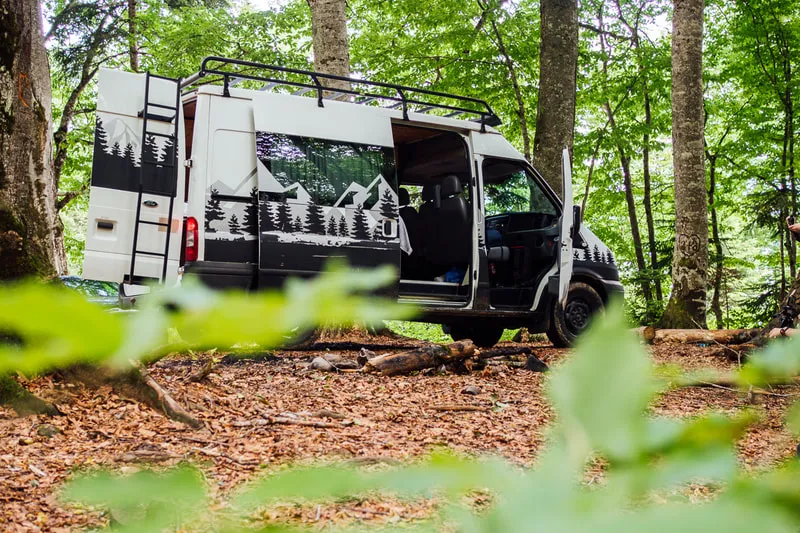Campervan Parking In The Forest CAMPERVAN EXPEDITION 